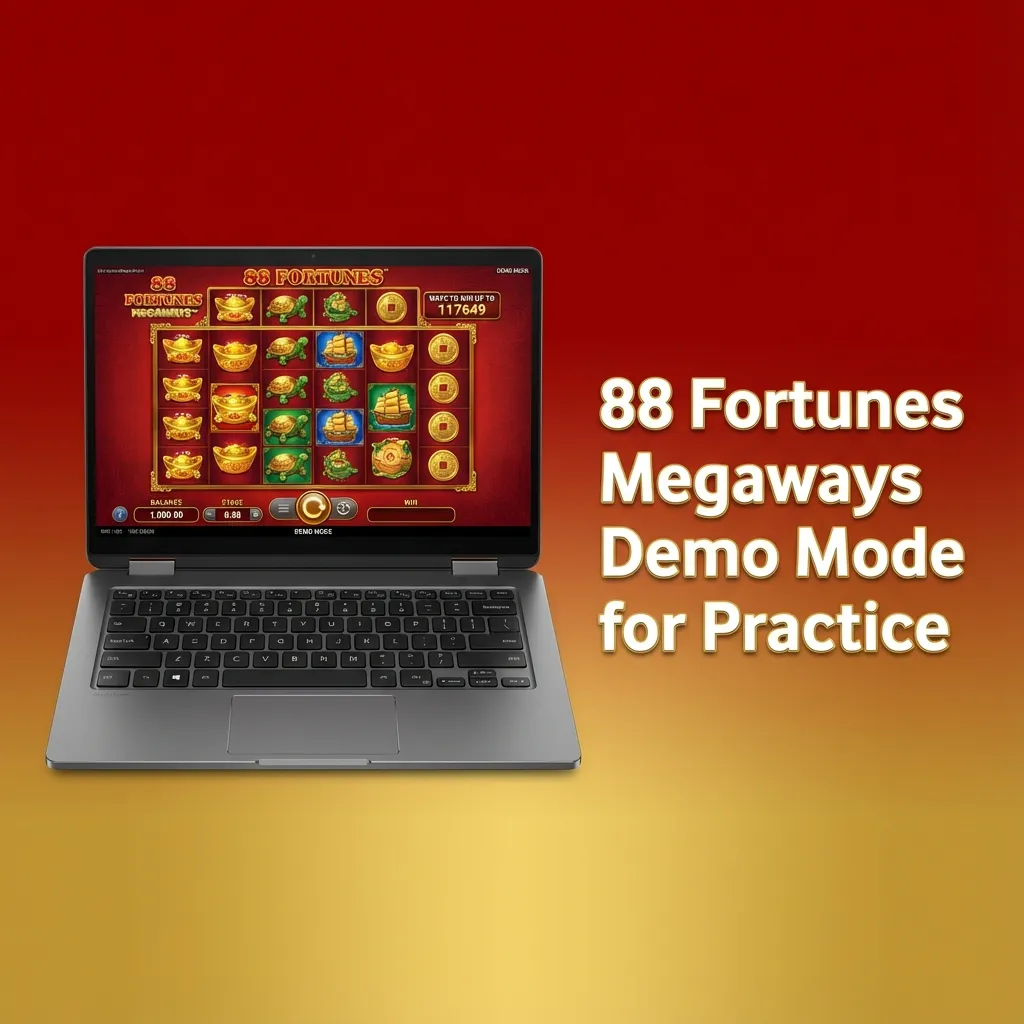 88 Fortunes Megaways slot demo screen showing reels, virtual credits balance, and free-play controls