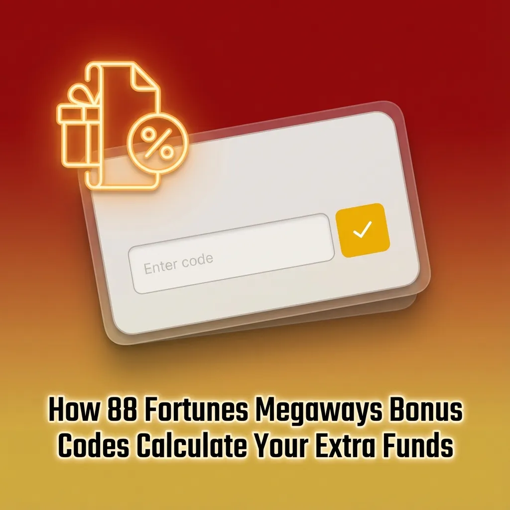 Infographic explaining how 88 Fortunes Megaways bonus codes match deposits, show caps, and add free spins for U.S. players