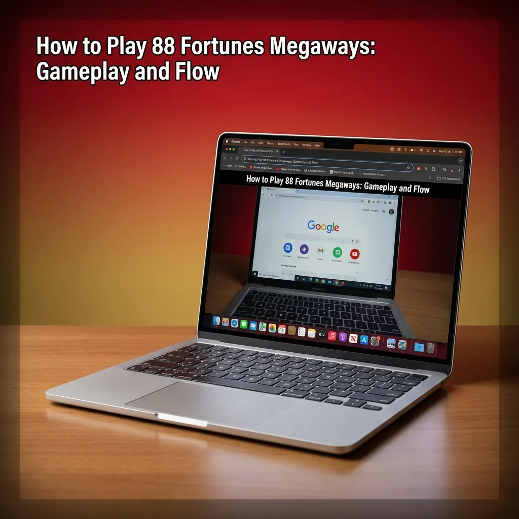 88 Fortunes Megaways slot screen showing 6 dynamic reels, spin button, bet controls, and cascading symbol wins