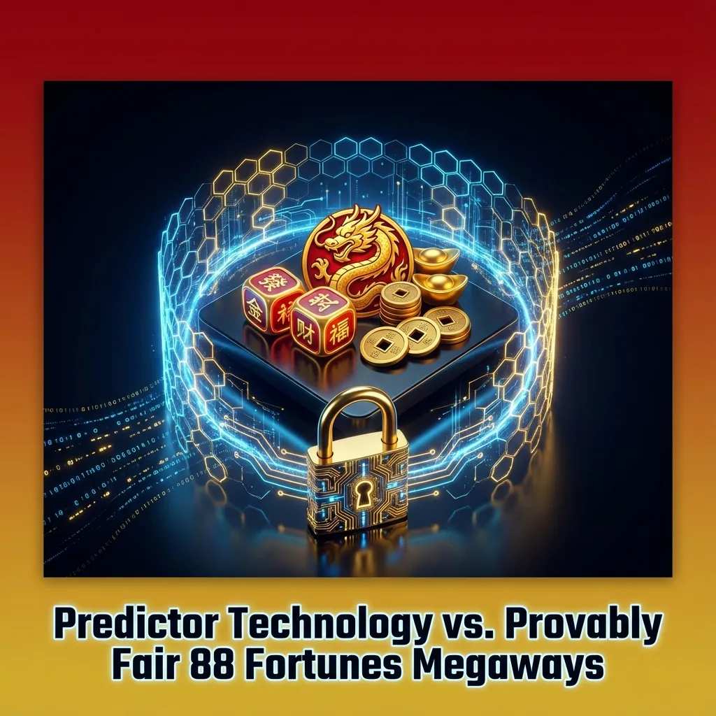 Infographic comparing 88 Fortunes Megaways predictor apps with provably fair RNG technology and highlighting their limitations