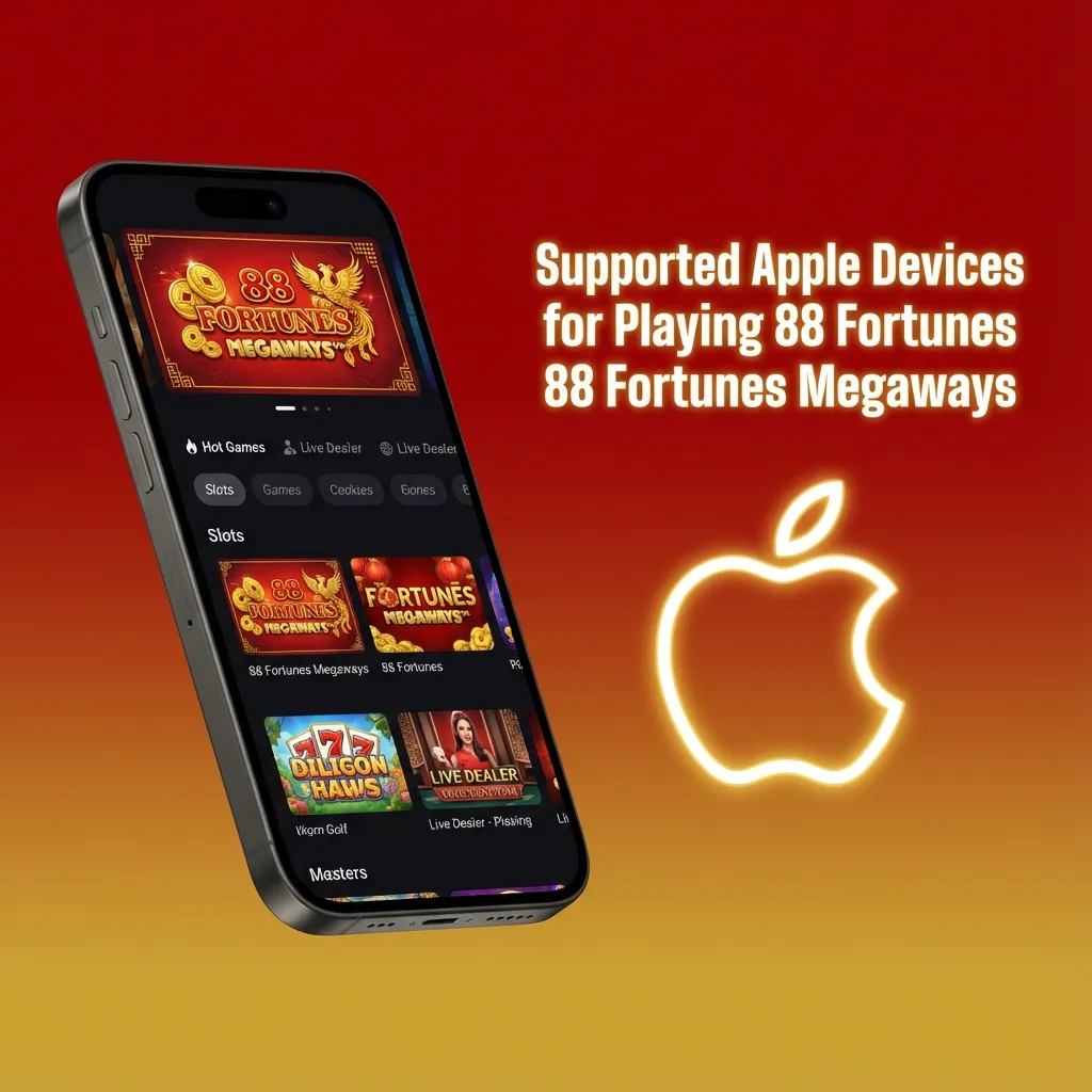Table listing supported Apple devices for playing 88 Fortunes Megaways on iOS 12 and later