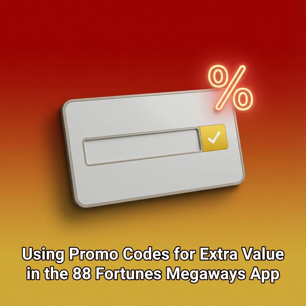 Smartphone showing 88 Fortunes Megaways app beside a table of US casino brands and promo codes for extra spins and bonuses