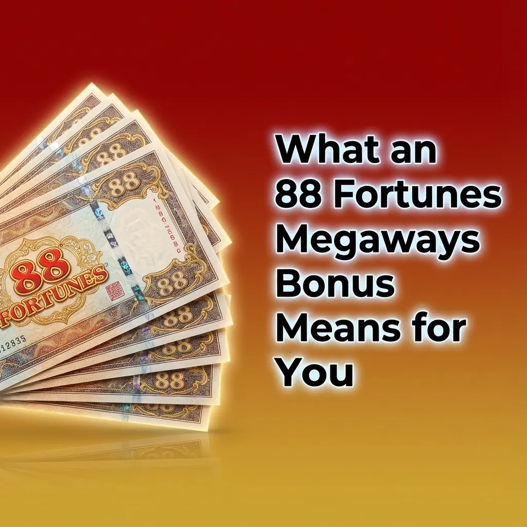 88 Fortunes Megaways slot screen with coins and text highlighting bonus cash, free spins, and welcome offer benefits