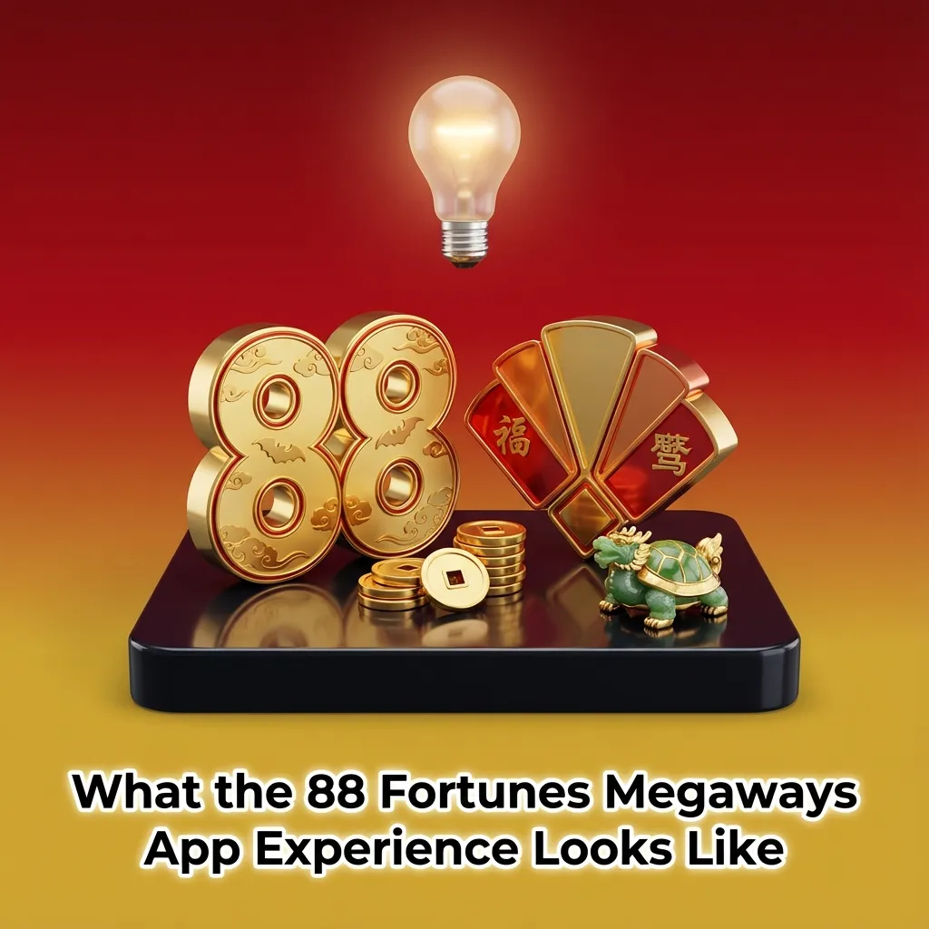 Smartphone displaying 88 Fortunes Megaways slot in a casino app, vertical layout with Asian-themed reels and gold symbols
