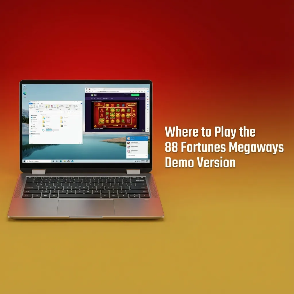 Screenshot of the 88 Fortunes Megaways slot demo game interface on a casino website page
