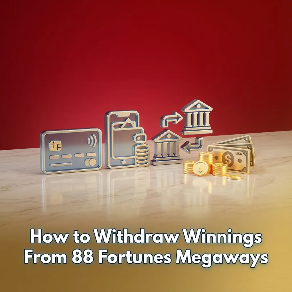 Infographic showing step-by-step withdrawal process from 88 Fortunes Megaways via the Vegas Moose app on mobile