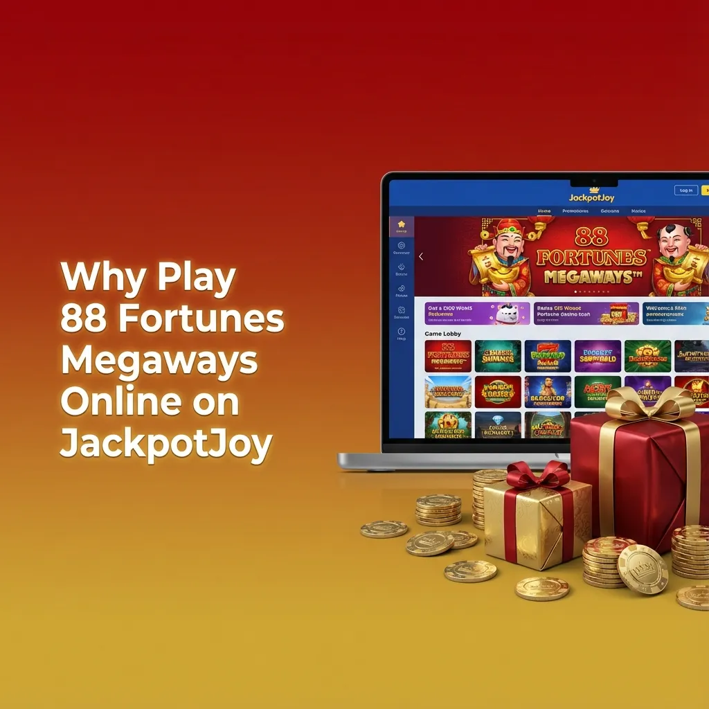 Promotional 88 Fortunes Megaways casino graphic highlighting secure US play, demo mode, fast payments, stats, and mobile access